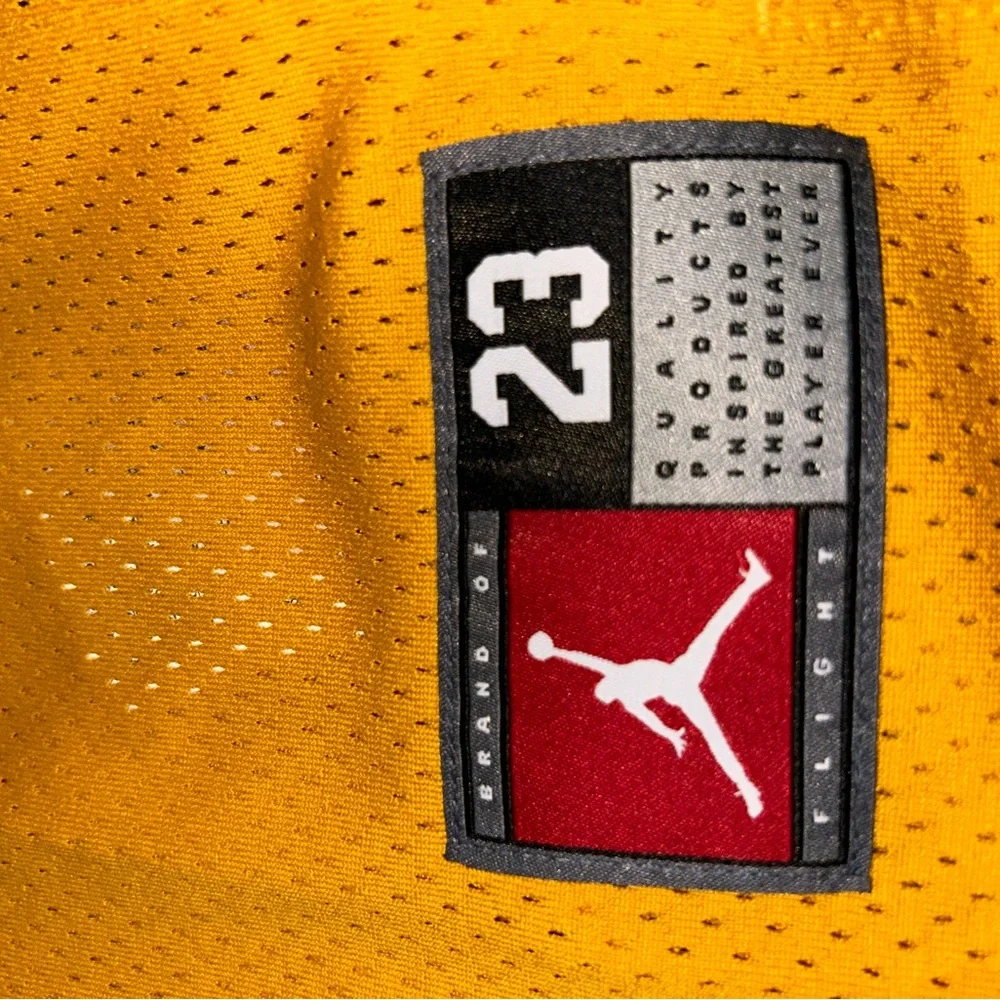 Jordan Yellow Basketball Jersey. Jordan 23 - Picture 6 of 7
